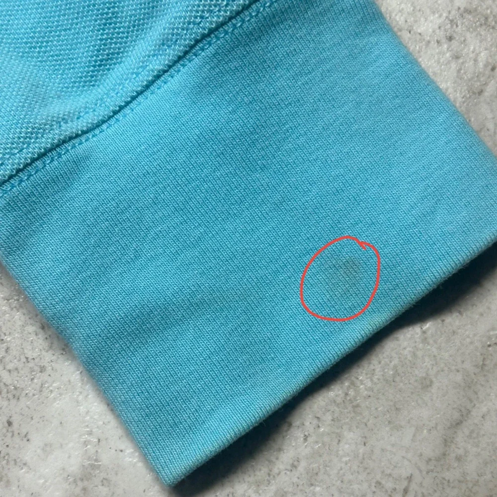 Polo Ralph Lauren Zip Up Hoodie Turquoise Blue Mens Size M Pique Cotton Pony